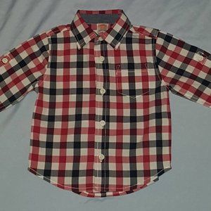 Plaid Gymboree Button Down Shirt (12-18 M)